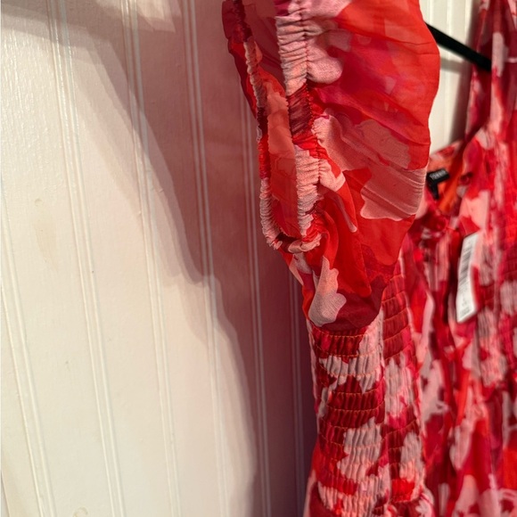 NWT Torrid Clip Dot Lace up Smocked 1X Dress - Picture 5 of 10